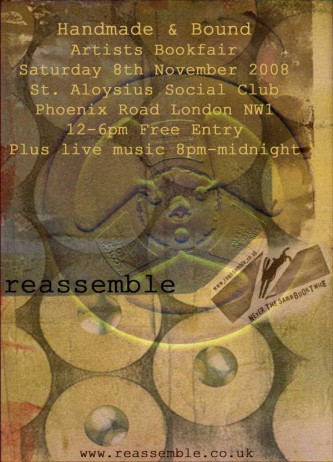 Handmade & Bound 2008 flyer by Reassemble